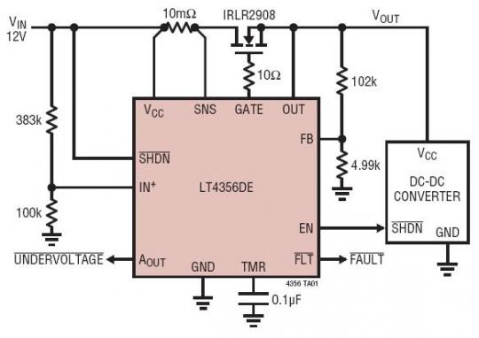 4A、12V 過壓輸出穩(wěn)壓器
